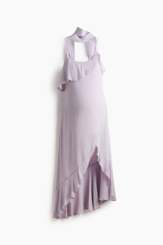 H & M - MAMA Chiffon volantjurk met sjaal - Lila