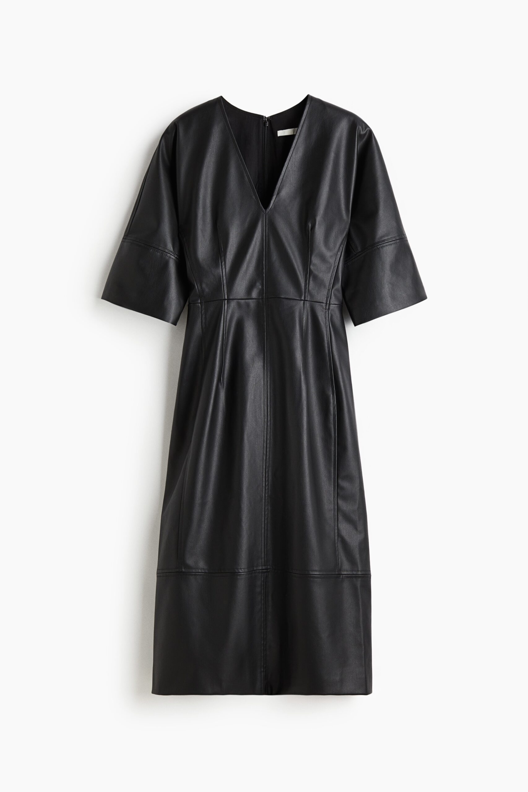 H & M - Midi-jurk met coating - Zwart H & M - Midi-jurk met coating - Zwart
