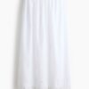 H & M - Drawstringrok met broderie anglaise - Wit