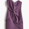 H & M - Bandeaujurk met geknoopt detail - Paars