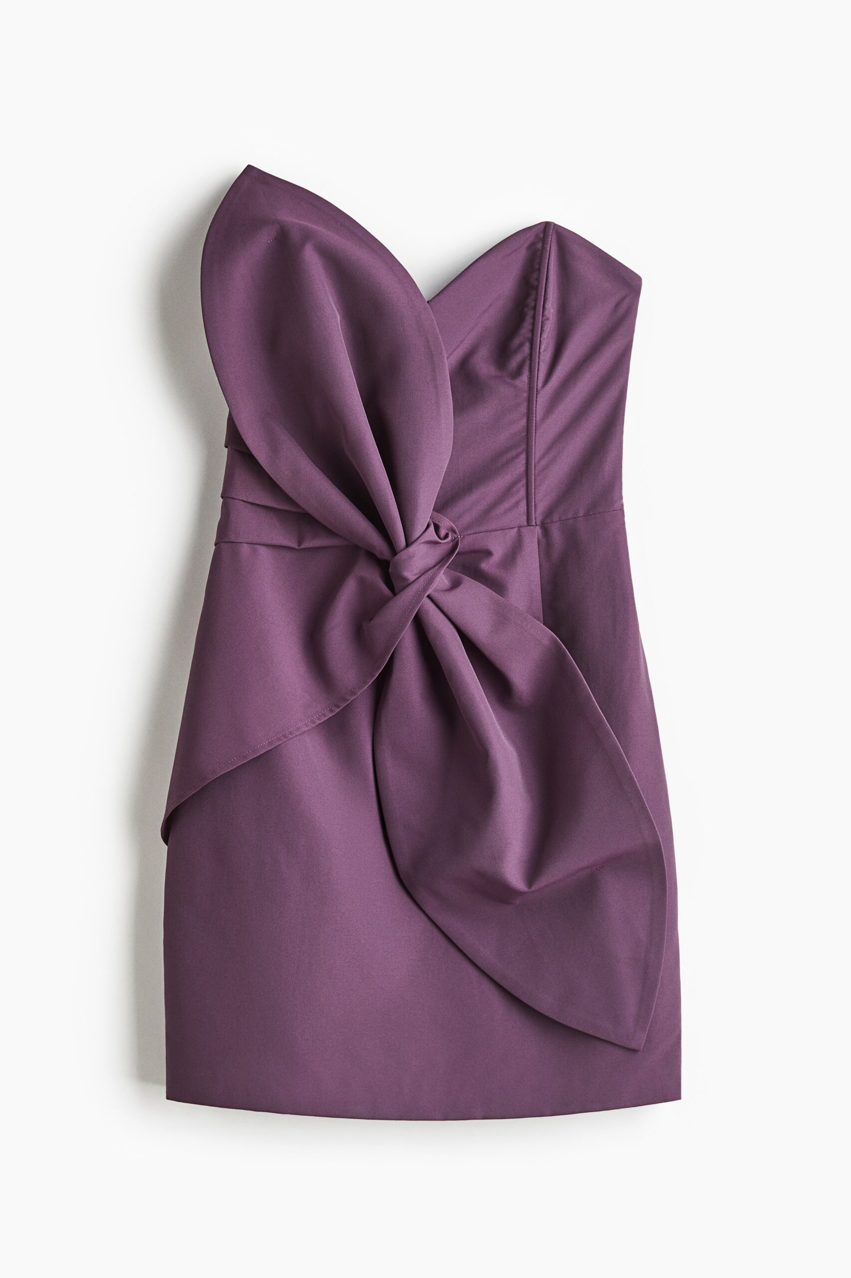 H & M - Bandeaujurk met geknoopt detail - Paars H & M - Bandeaujurk met geknoopt detail - Paars