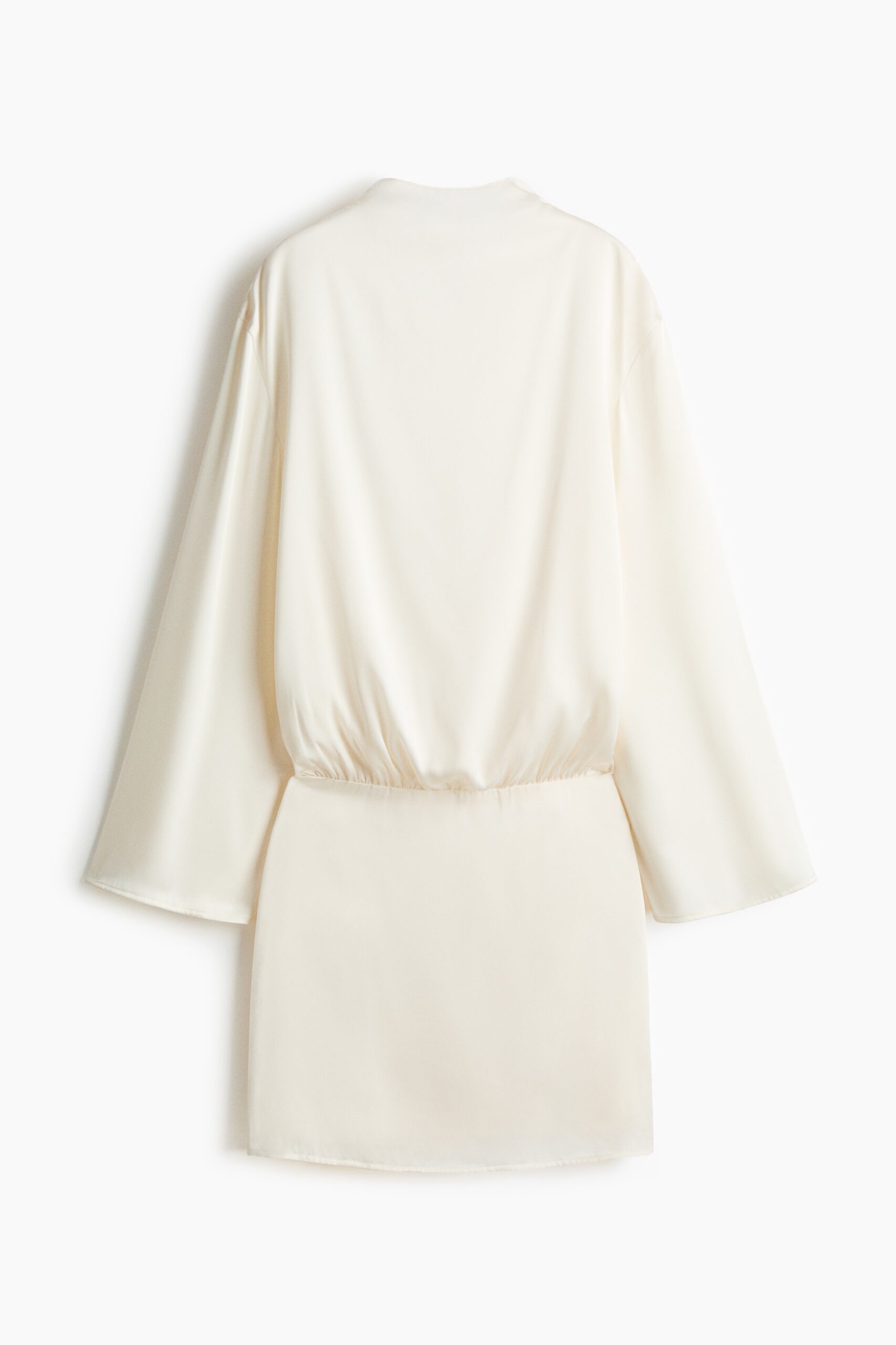 H & M - Gedrapeerde satijnen jurk - Roomwit H & M - Gedrapeerde satijnen jurk - Roomwit