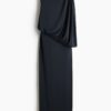 H & M - Gedrapeerde maxi-jurk - Zwart