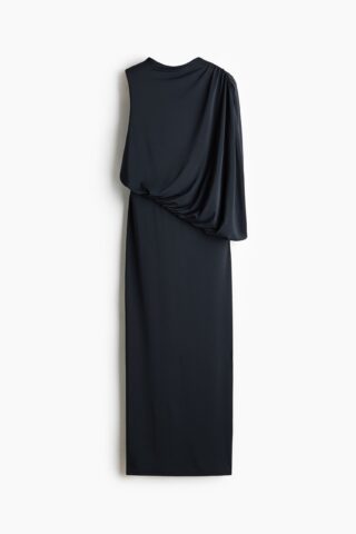 H & M - Gedrapeerde maxi-jurk - Zwart