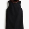 H & M - Shift-jurk met kraag - Zwart