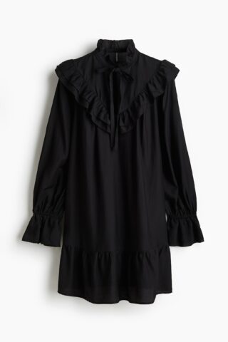 H & M - Jurk met volants - Black