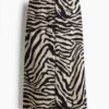 H & M - Midirok - Lichtbeige/Zebradessin
