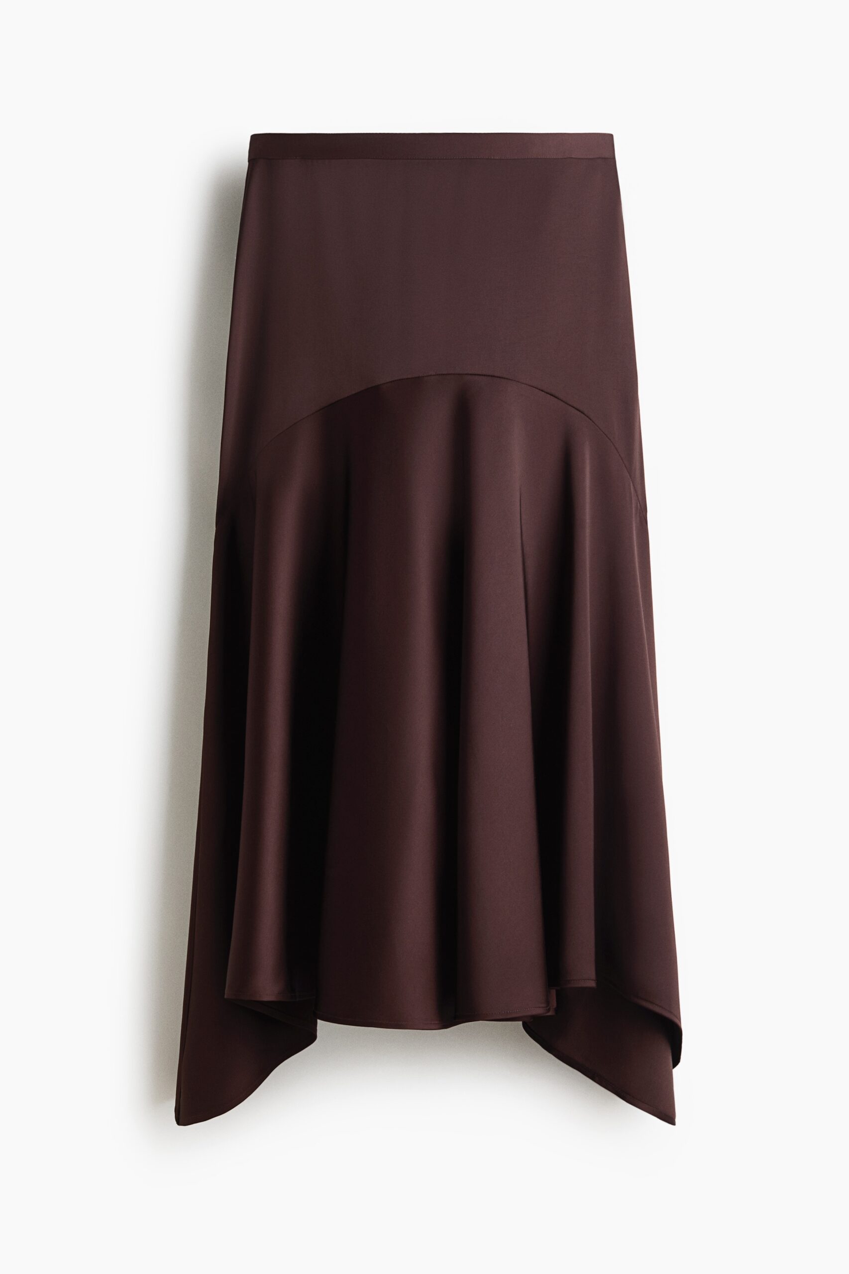 H & M - Rok van satijnen twill - Donkerbruin H & M - Rok van satijnen twill - Donkerbruin