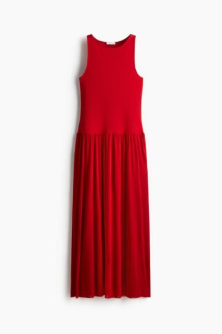 H & M - Tricot maxi-jurk - Rood