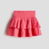 H & M - Volantrok van mousseline - Felroze