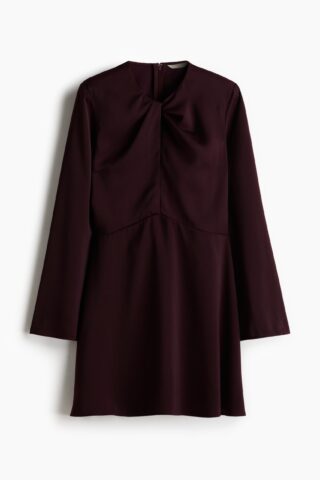 H & M - Jurk met gedraaid detail - Bordeauxrood