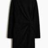 H & M - Jurk met gedraaid detail - Zwart/Glitters