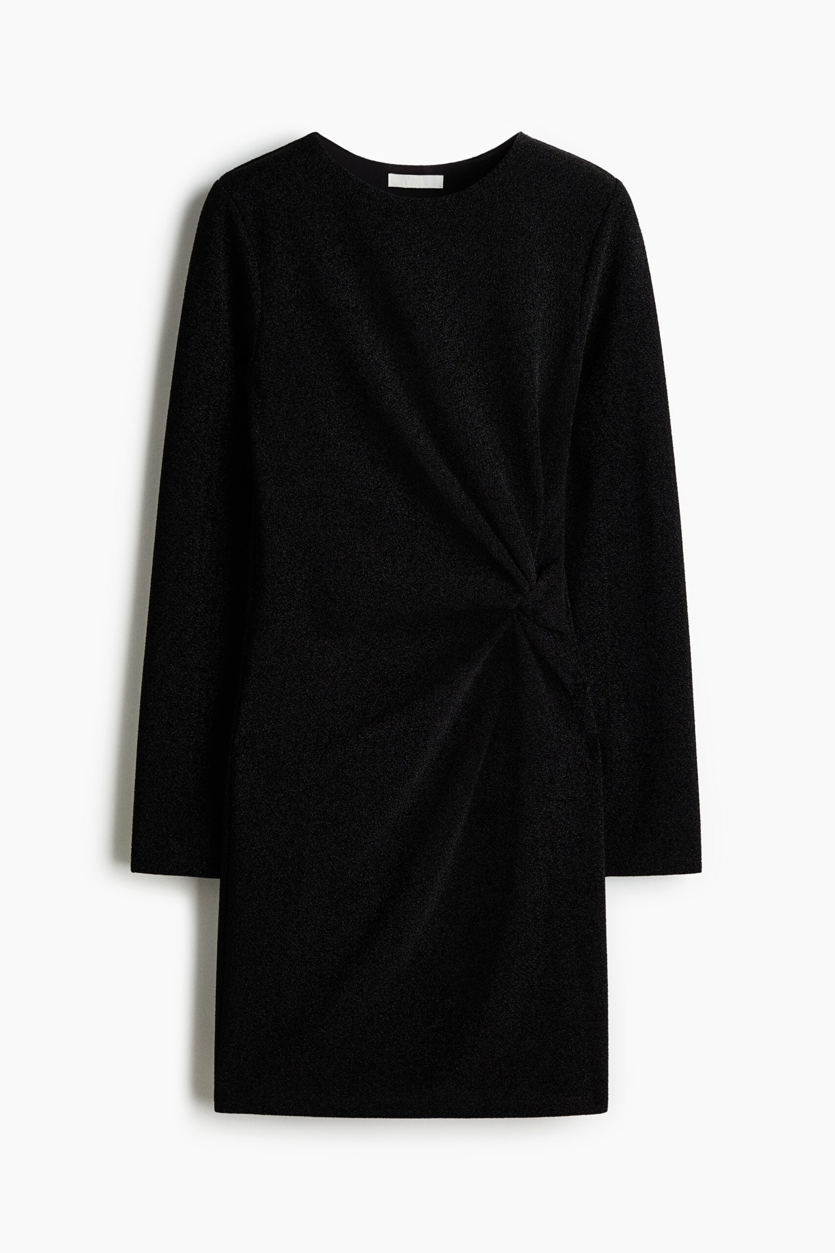 H & M - Jurk met gedraaid detail - Zwart/Glitters