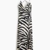H & M - Printed cowl-neck dress - Zwart/Zebradessin