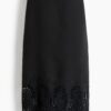 H & M - Rok met broderie anglaise - Zwart