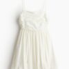 H & M - Jurk met opbollende rok - Wit