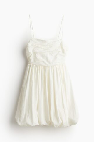 H & M - Jurk met opbollende rok - Wit
