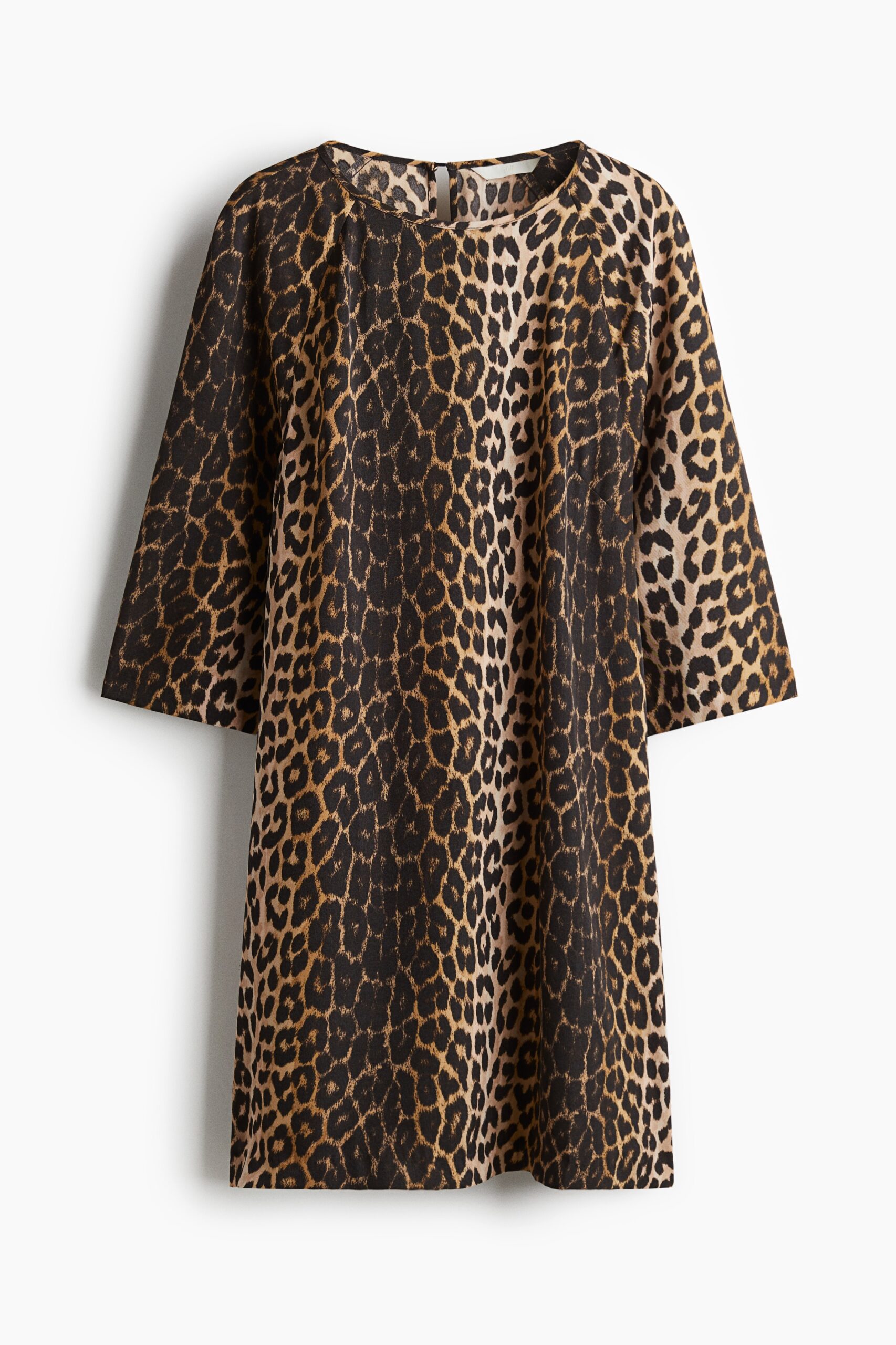 H & M - A-linejurk - Beige/Luipaarddessin H & M - A-linejurk - Beige/Luipaarddessin