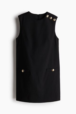 H & M - Mini-jurk met knopen - Zwart