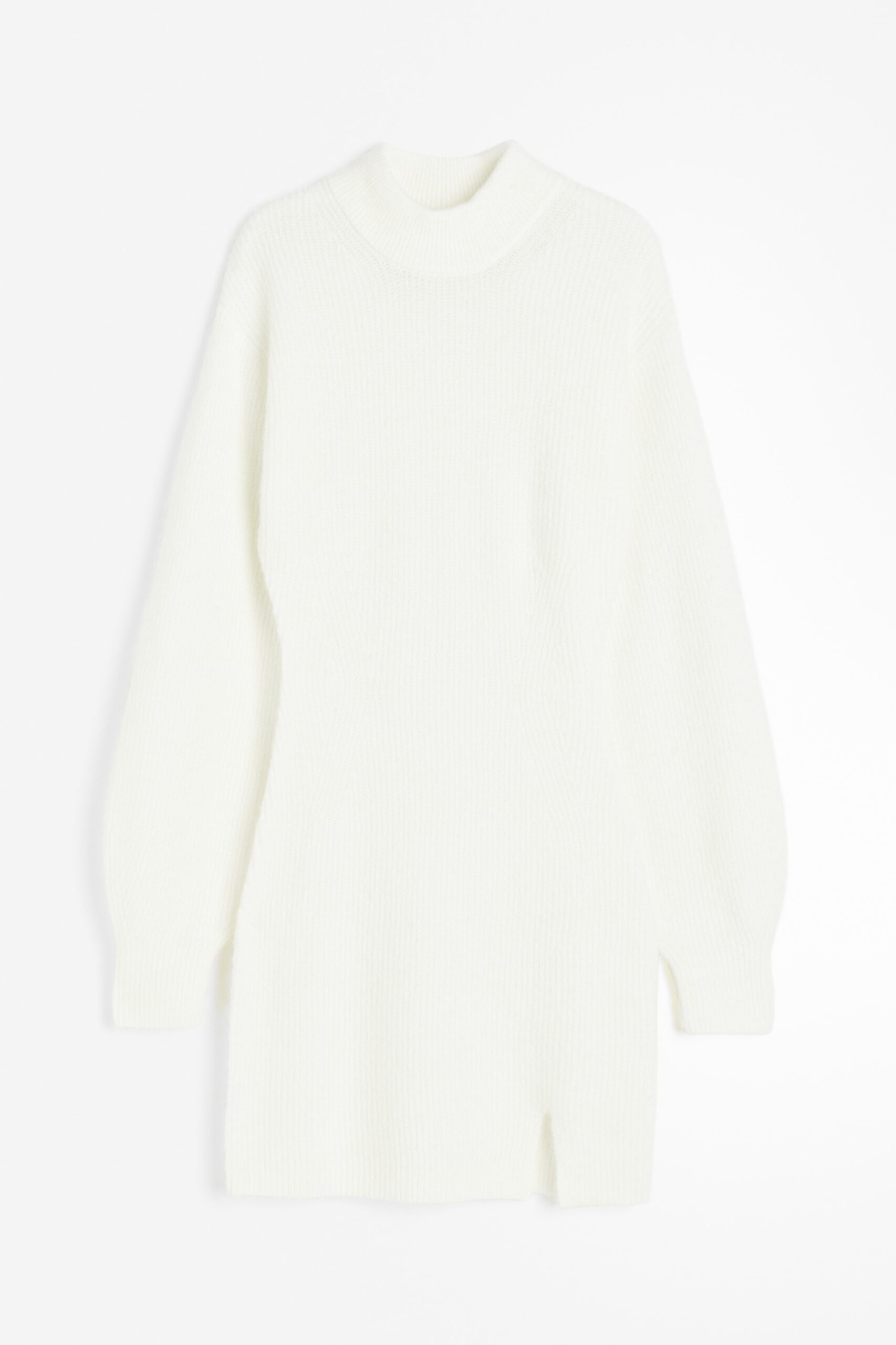 H & M - Gebreide jurk met turtleneck - Wit H & M - Gebreide jurk met turtleneck - Wit