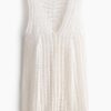H & M - Strandjurk met gehaakte look - Wit