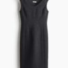 H & M - Off-the-shoulder kokerjurk - Donkergrijs