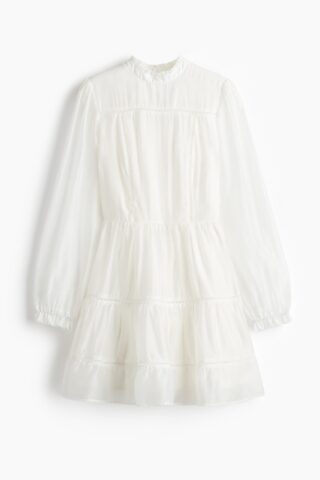 H & M - Jurk met kanten biesjes - Wit