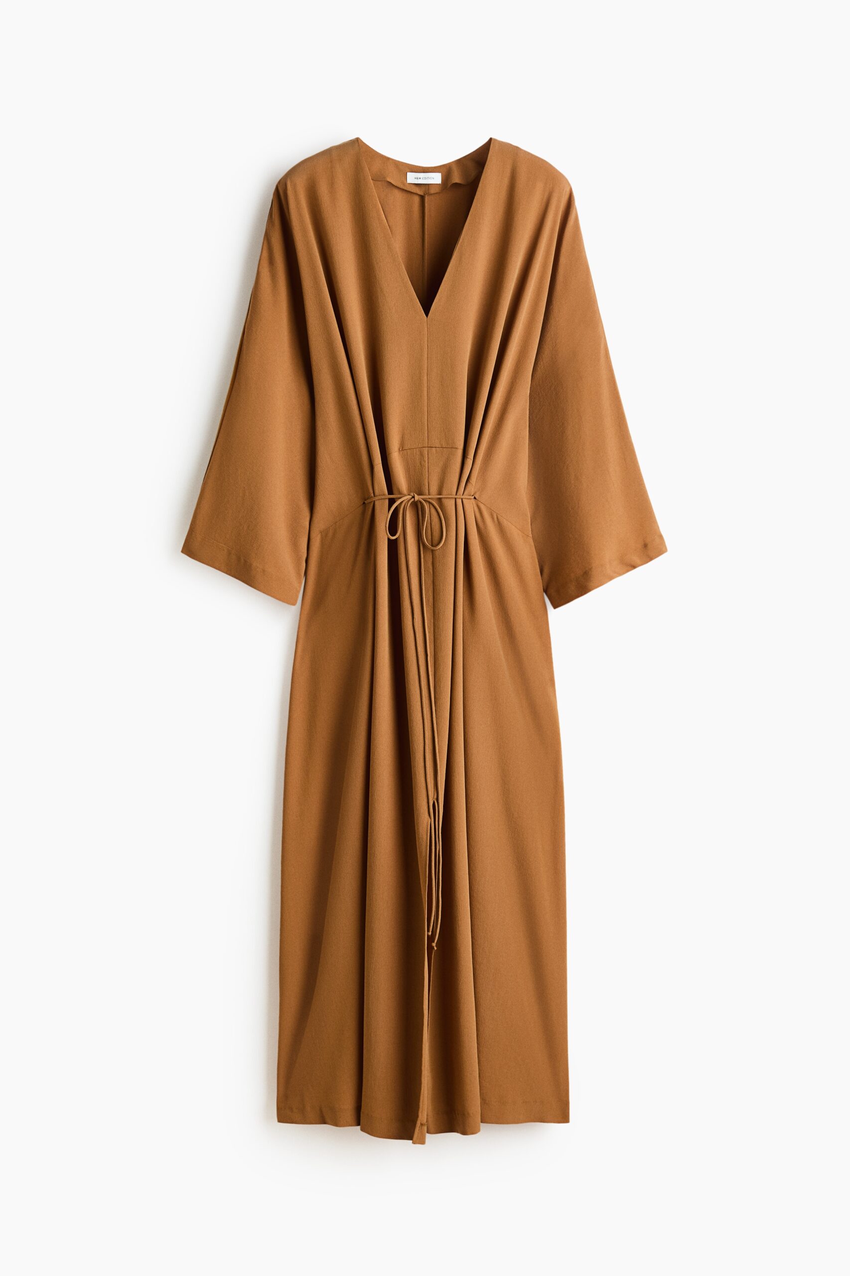 H & M - Jurk met strikbandjes - Donkerbeige H & M - Jurk met strikbandjes - Donkerbeige