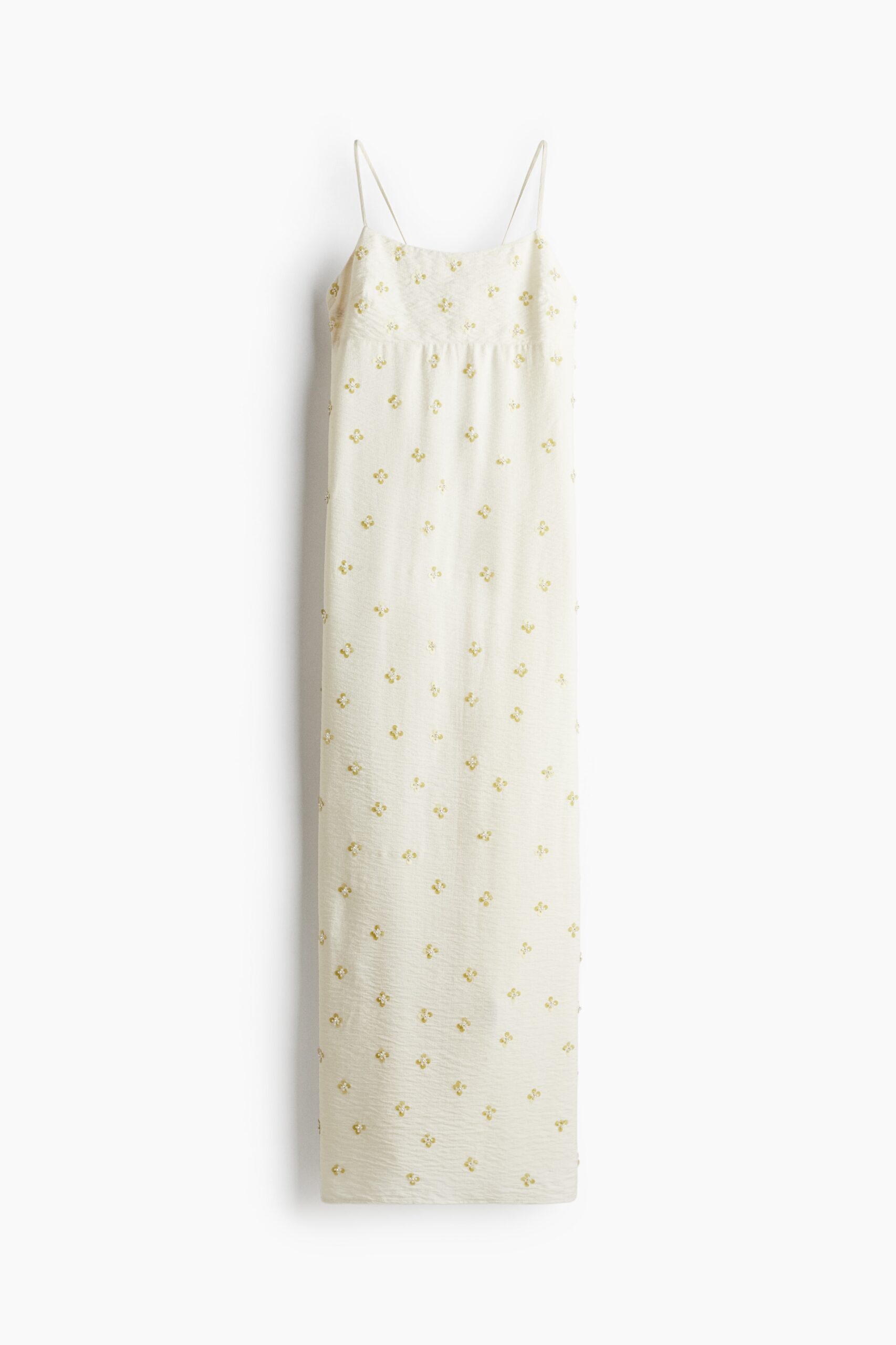 H & M - Gedecoreerde strappy jurk - Roomwit/Bloemen H & M - Gedecoreerde strappy jurk - Roomwit/Bloemen
