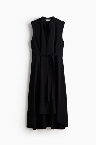 H & M - Overhemdjurk met strikceintuur - Zwart