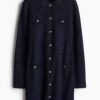 H & M - Gebreide mini-jurk - Marineblauw