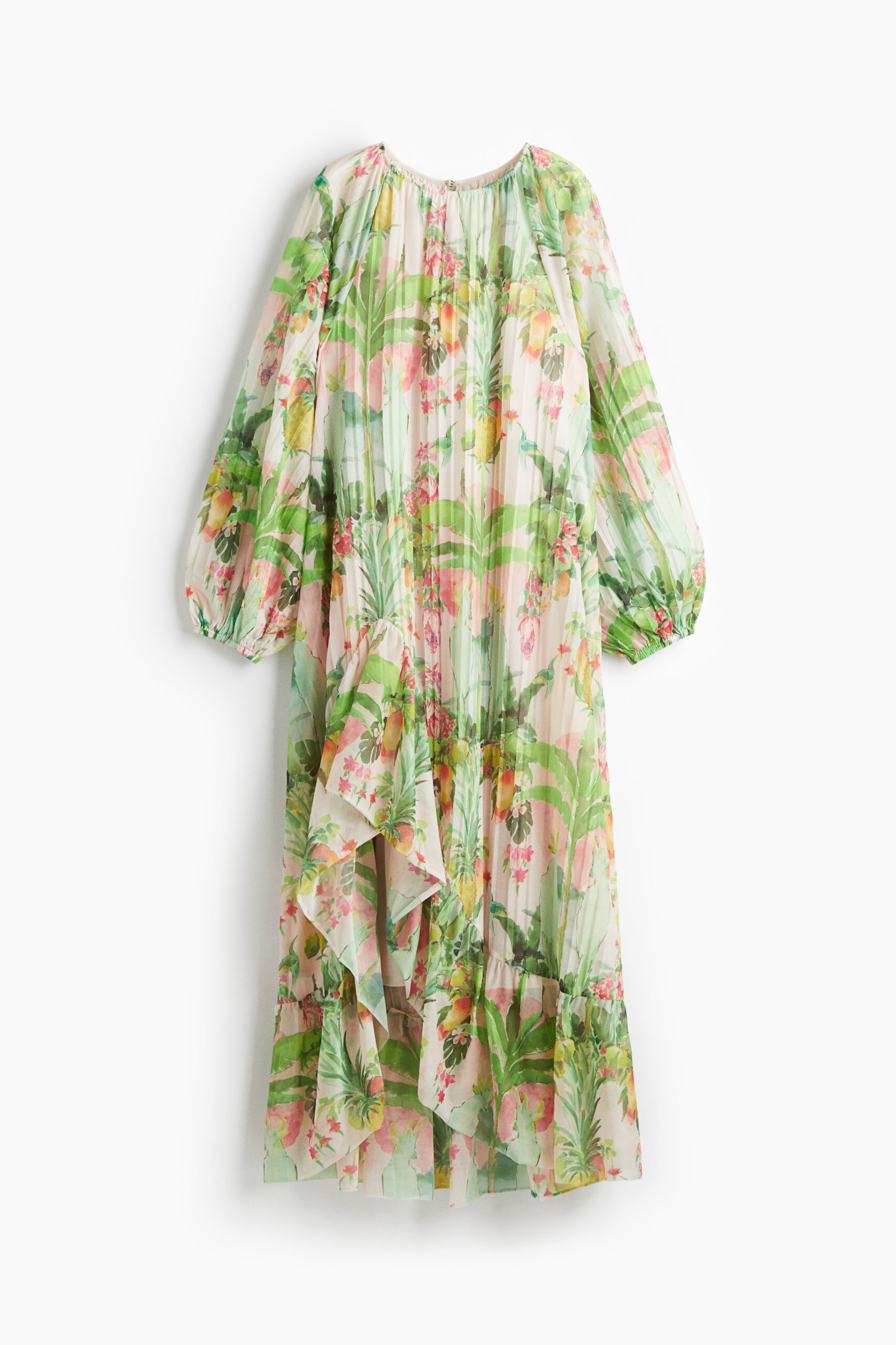 H & M - Geplooide maxi-jurk - Lichtroze/Dessin H & M - Geplooide maxi-jurk - Lichtroze/Dessin