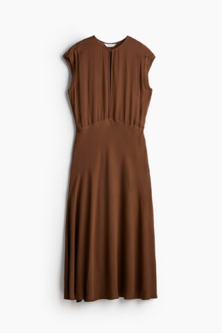 H & M - Jurk met cirkelrok - Bruin