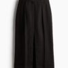 H & M - Rok van linnenmix - Donkerbruin
