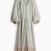 H & M - Oversized tuniekjurk - Lichtbeige/Dessin