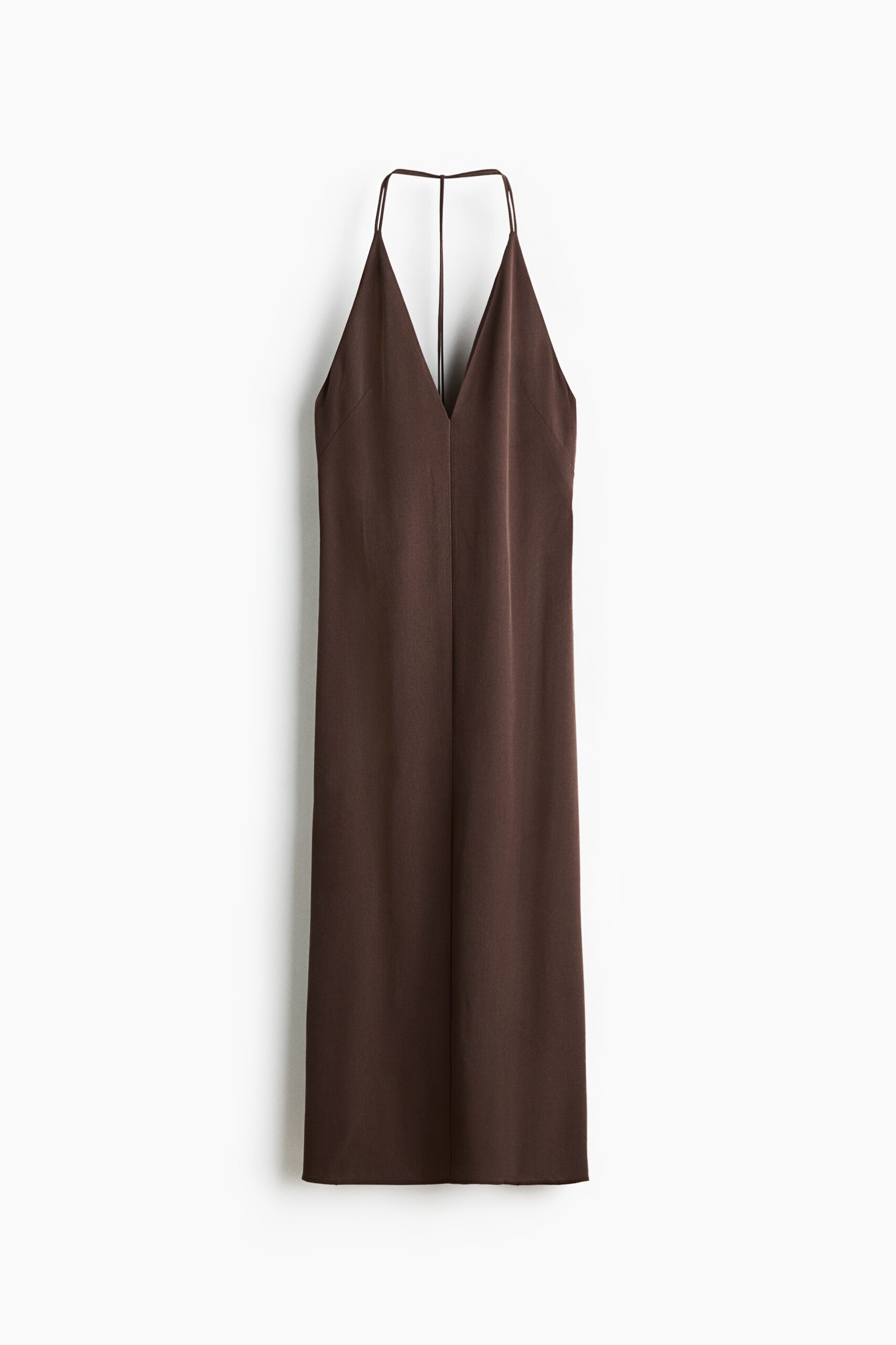 H & M - Halterjurk - Donkerbruin H & M - Halterjurk - Donkerbruin