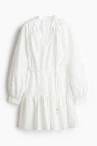 H & M - Jurk van plumetiskatoen - Wit