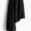 H & M - Asymmetrische rok van linnen en lyocell - Zwart