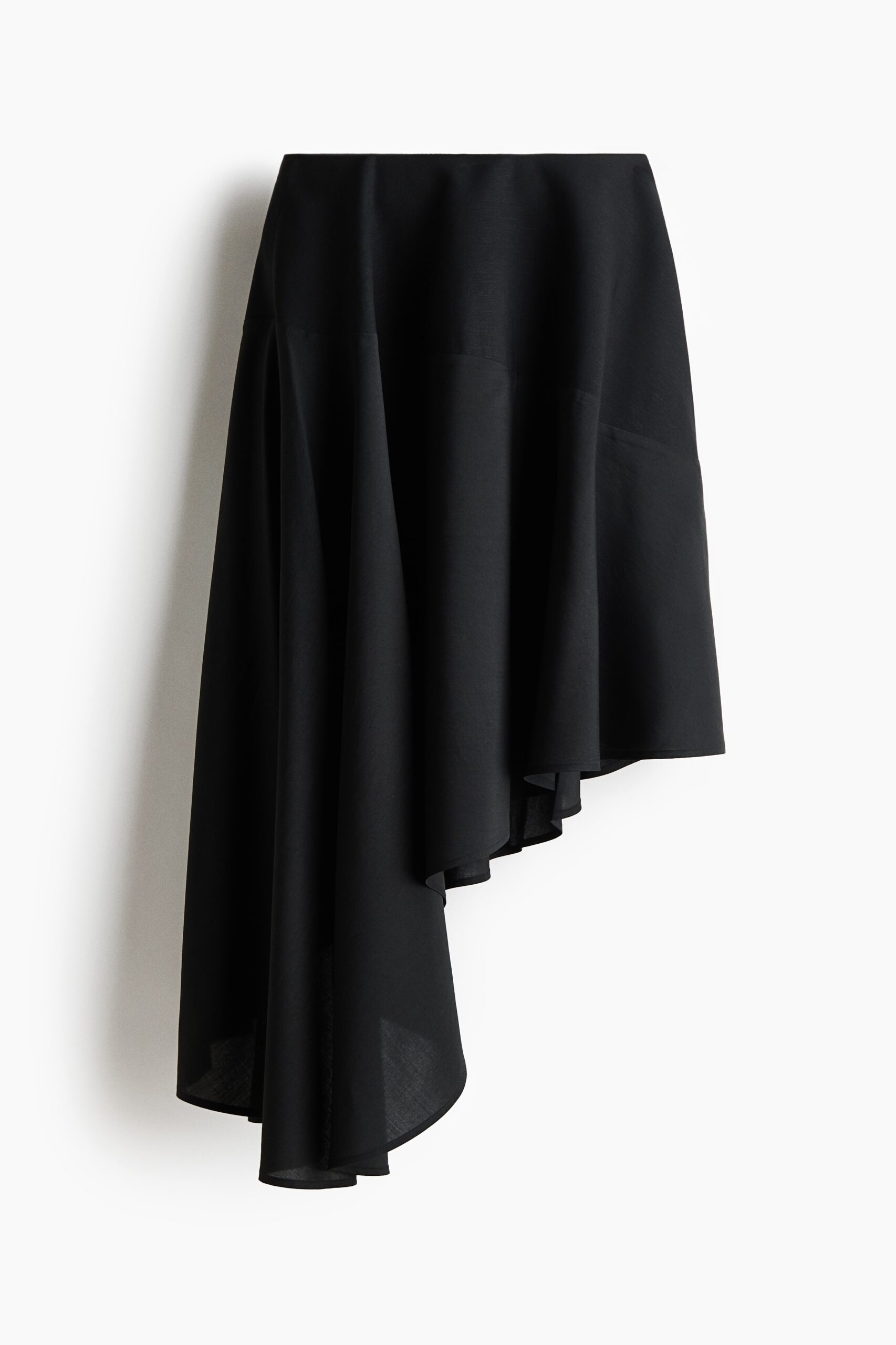 H & M - Asymmetrische rok van linnen en lyocell - Zwart H & M - Asymmetrische rok van linnen en lyocell - Zwart
