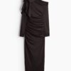H & M - Bodyconjurk met strik - Donkerbruin