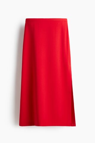 H & M - Rok met zijsplit - Rood