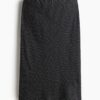 H & M - Slip-on rok van viscose - Zwart/Wit Stippen