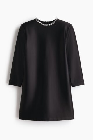 H & M - Mini-jurk met decoraties - Zwart