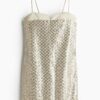 H & M - Gedecoreerde strappy jurk - Lichtbeige