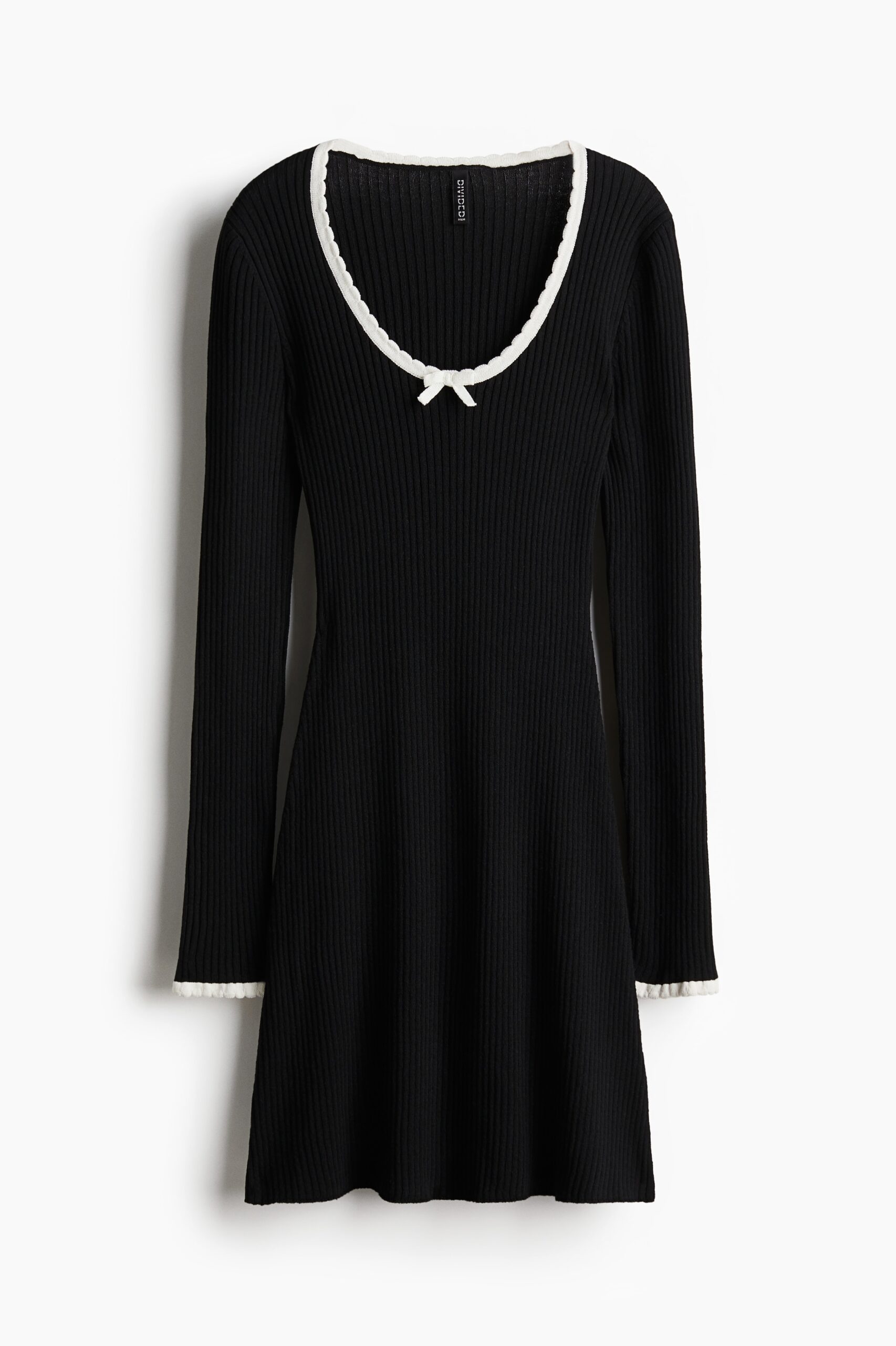 H & M - Ribgebreide bodyconjurk - Zwart H & M - Ribgebreide bodyconjurk - Zwart