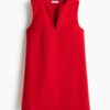 H & M - Twill shift-jurk - Helderrood