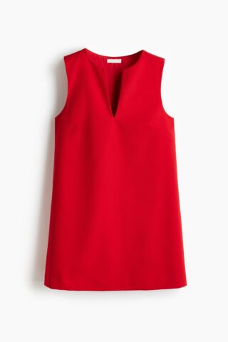 H & M - Twill shift-jurk - Helderrood