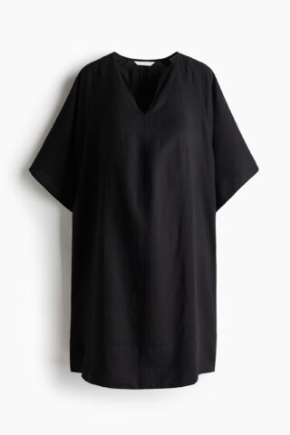 H & M - MAMA Before & After Jurk van linnenmix - Zwart