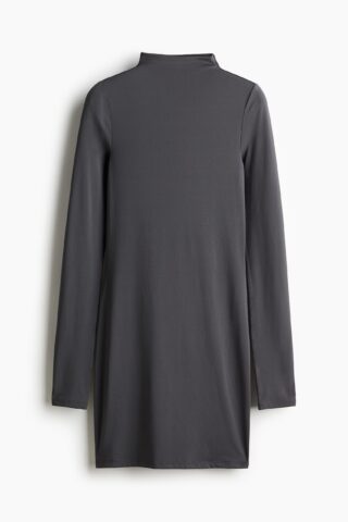 H & M - Mini-jurk met turtleneck - Donkergrijs