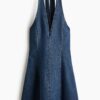 H & M - Denim halterjurk - Denimblauw